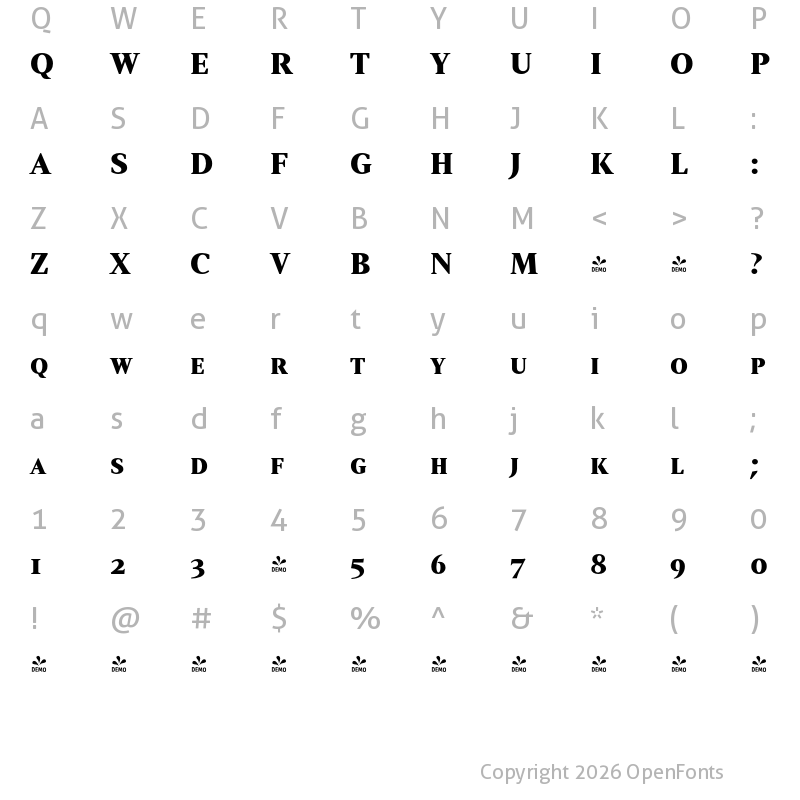 Character Map of FONTSPRING DEMO - Strato Pro SC Black Regular