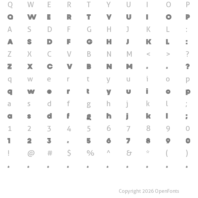 Character Map of FONTSPRING DEMO - Unigeo128 Extrabold Regular