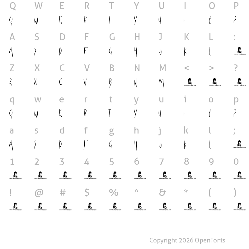 Character Map of Forbid Nothing Regular