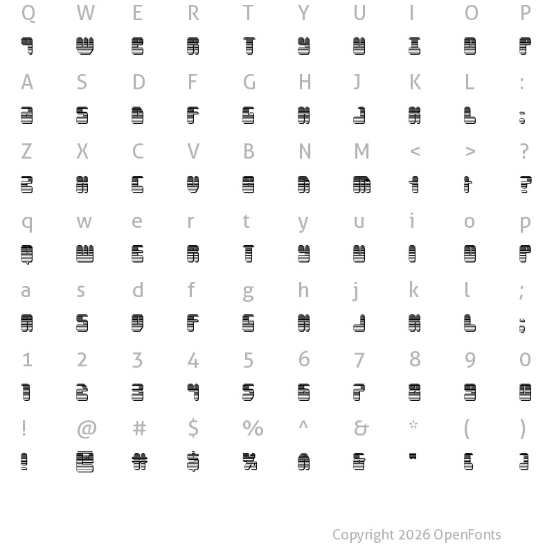 Character Map of Force Majeure Chrome Regular