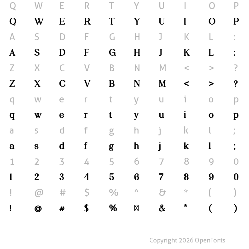 Character Map of Forestyland ExtraBold