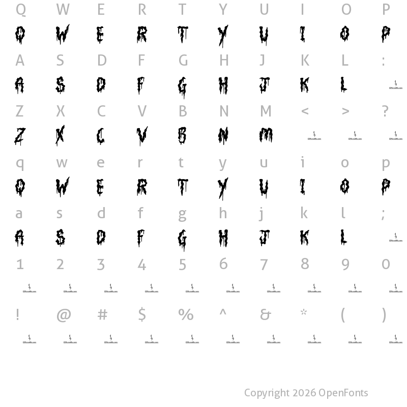 Character Map of Fortnight Regular
