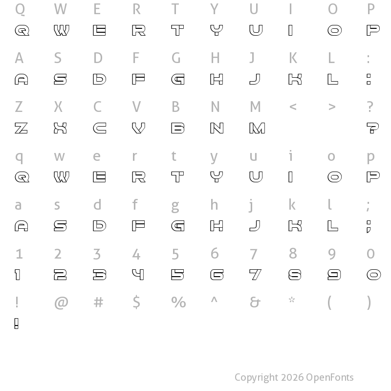 Character Map of Forvertz 3D Regular