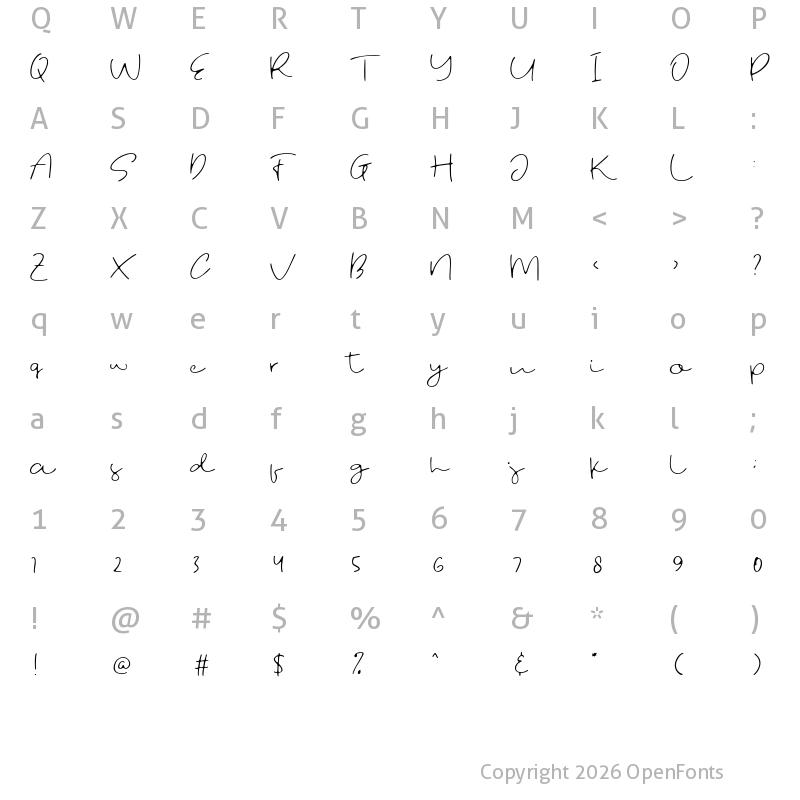 Character Map of Fostone Demo Regular