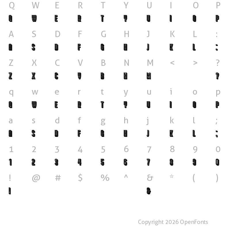 Character Map of Franchise Filled Regular