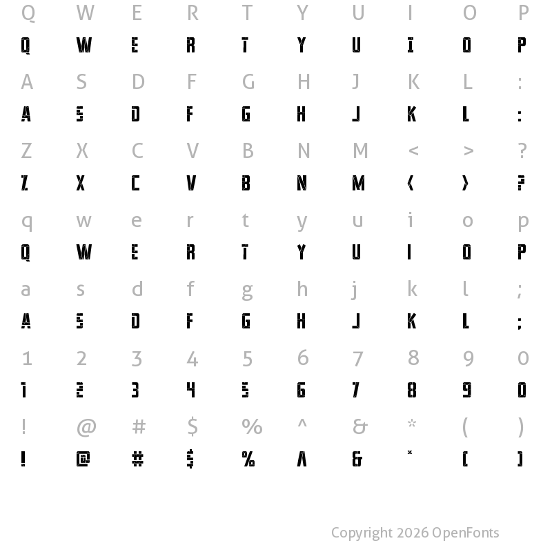 Character Map of Frank-n-Plank Regular