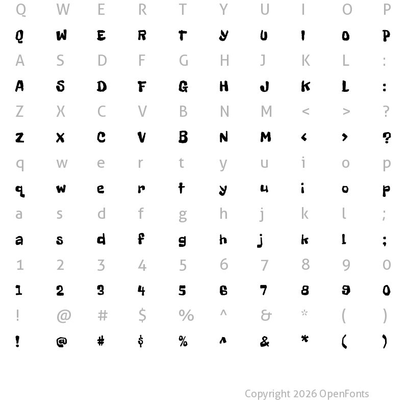 Character Map of Freckle Face Regular