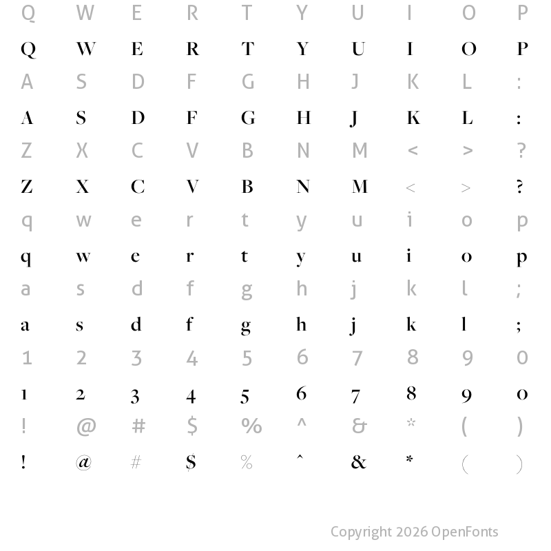 Character Map of FreightBig Pro Semibold