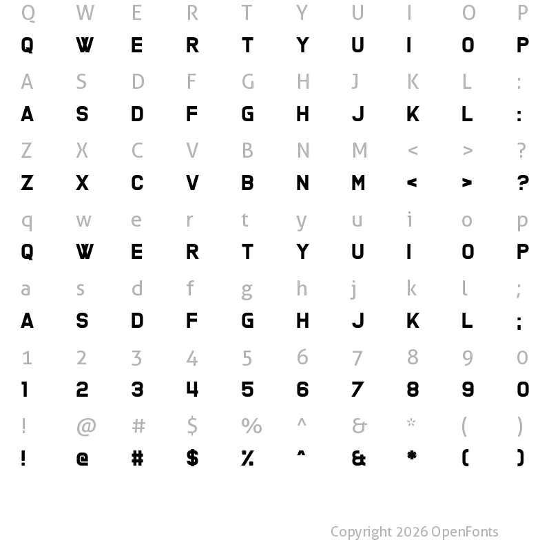 Character Map of Fresh Eaters Regular