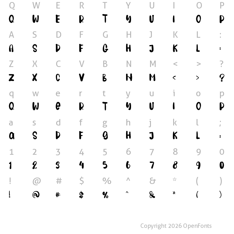 Character Map of FRESH PAPAYA Regular