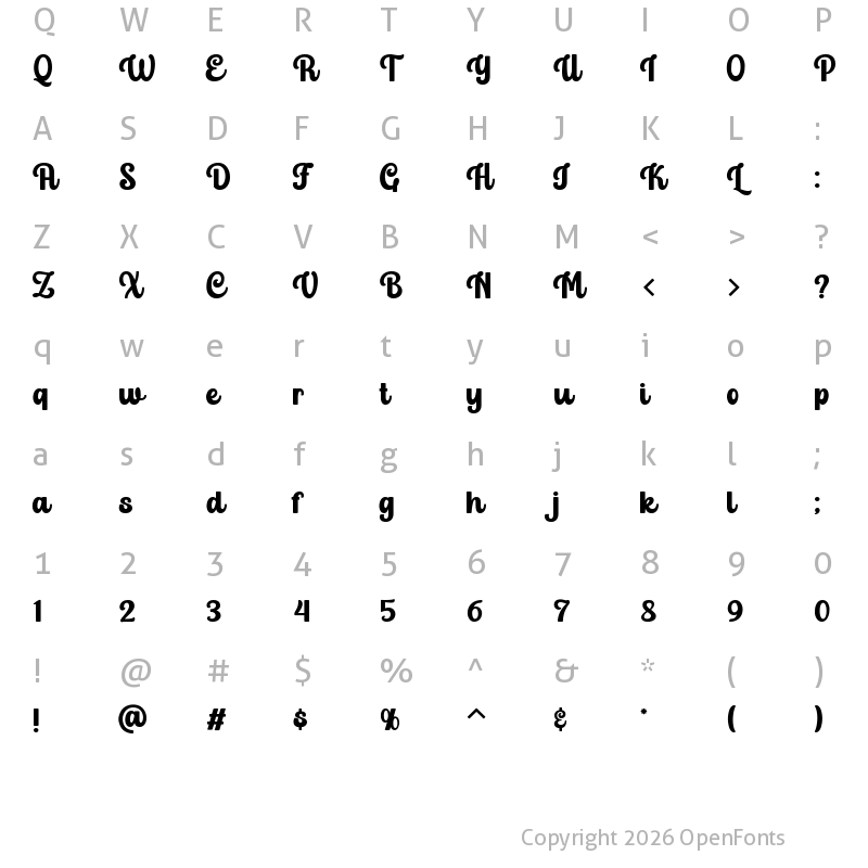 Character Map of Freshtea Healthy Regular