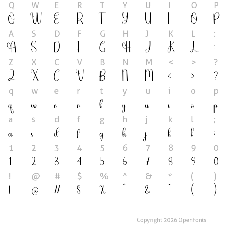 Character Map of Fried Butter Regular