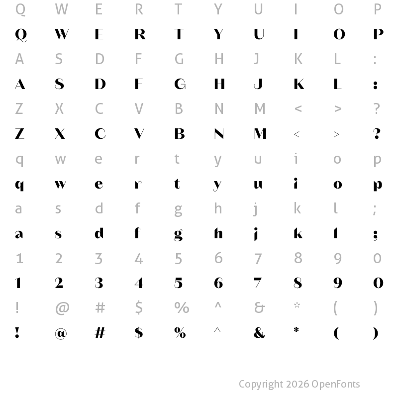 Character Map of Fromage ExtraBold