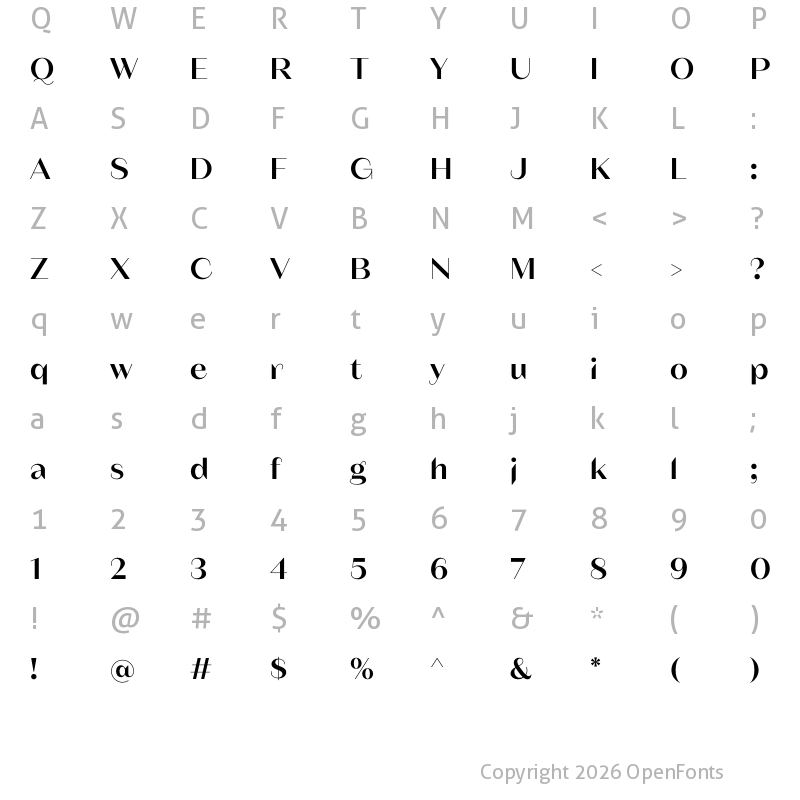 Character Map of Fromage SemiBold