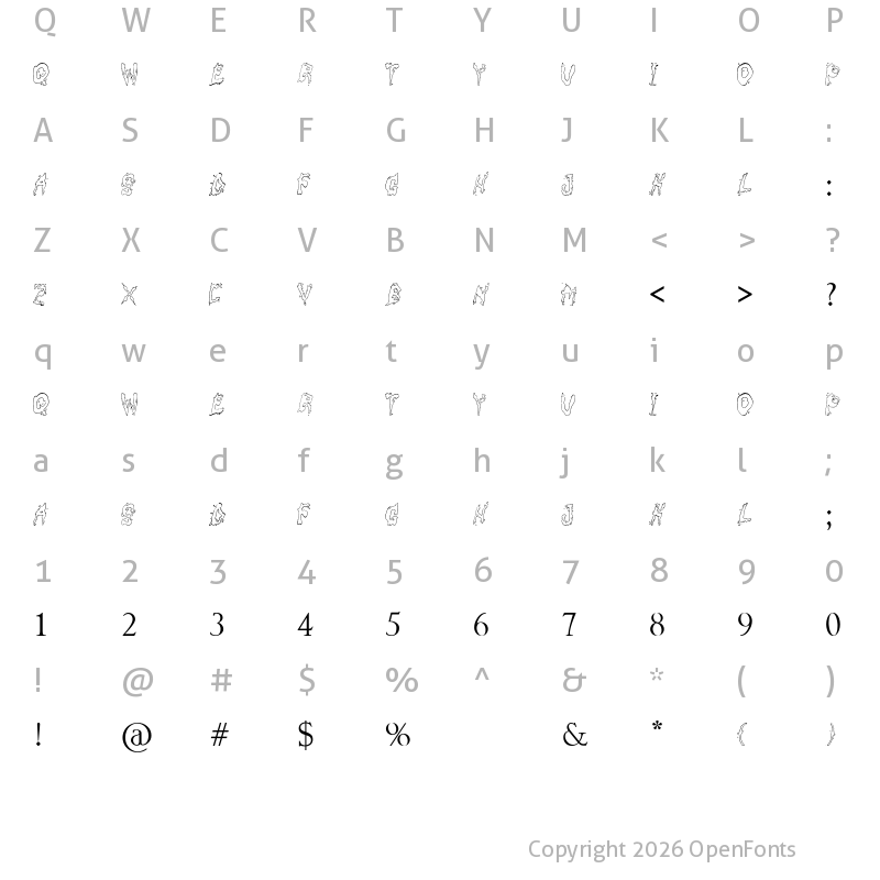 Character Map of fuckfont Regular