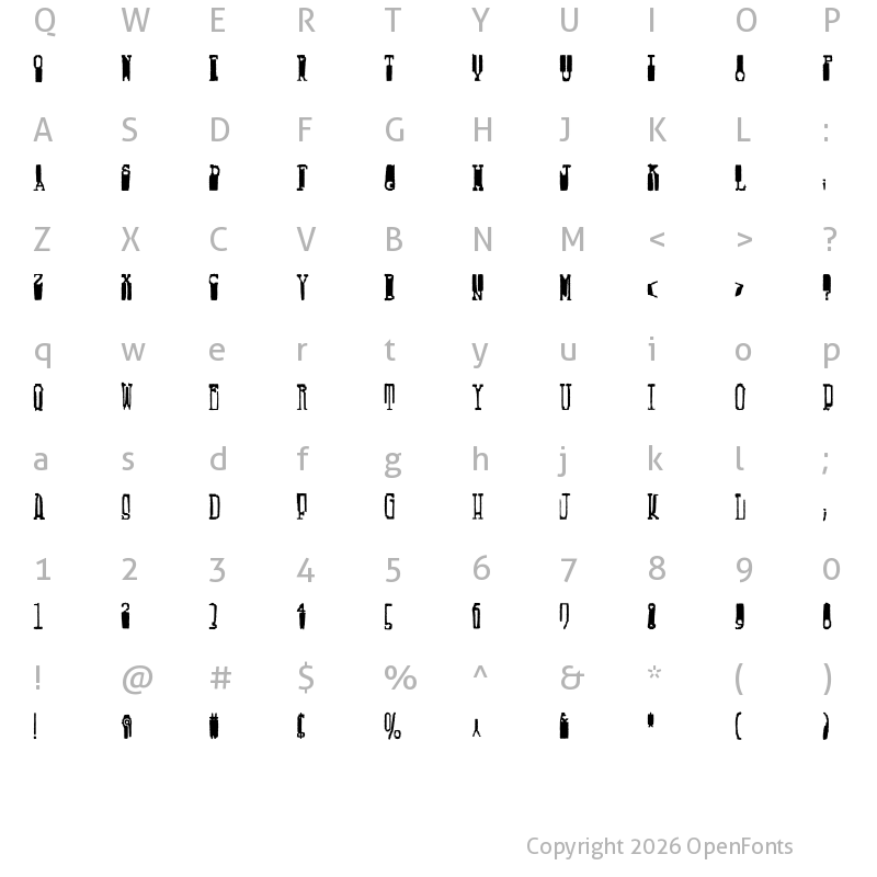 Character Map of Fucsimile Regular