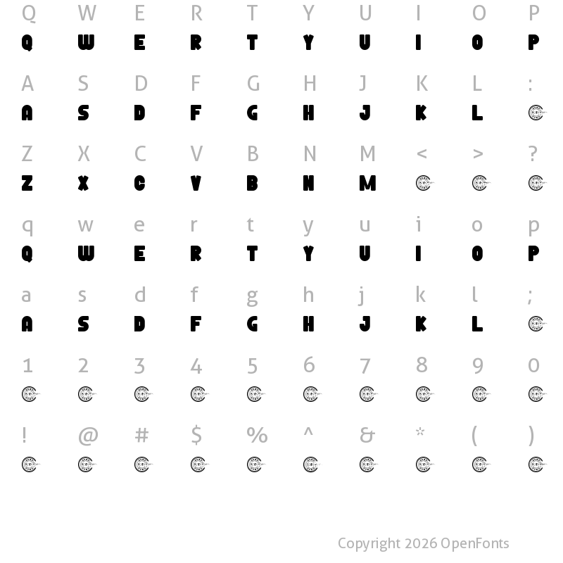 Character Map of Fullday Demo Semibold