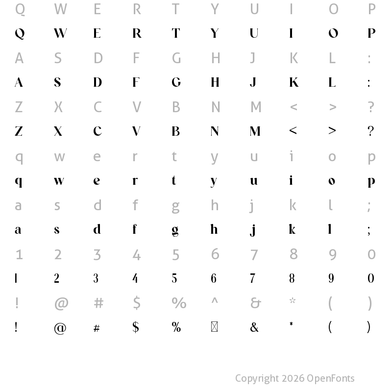 Character Map of Funtonalie Script Typeface