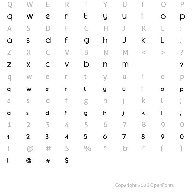 Character Map of future mood Regular