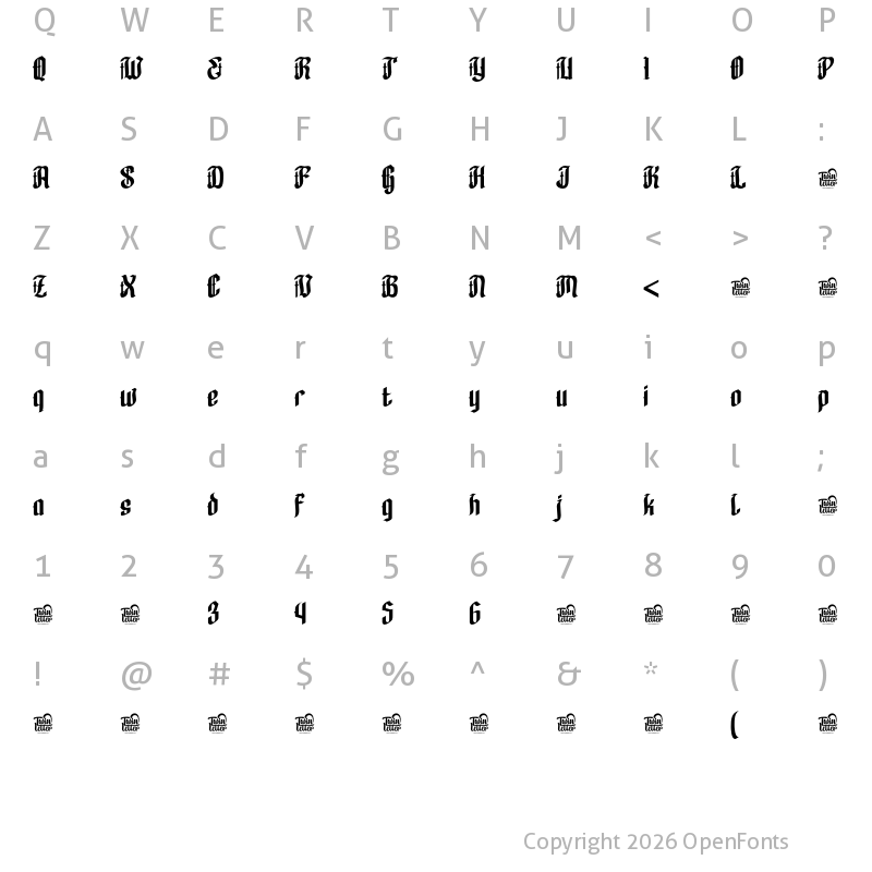 Character Map of Gadevox Regular