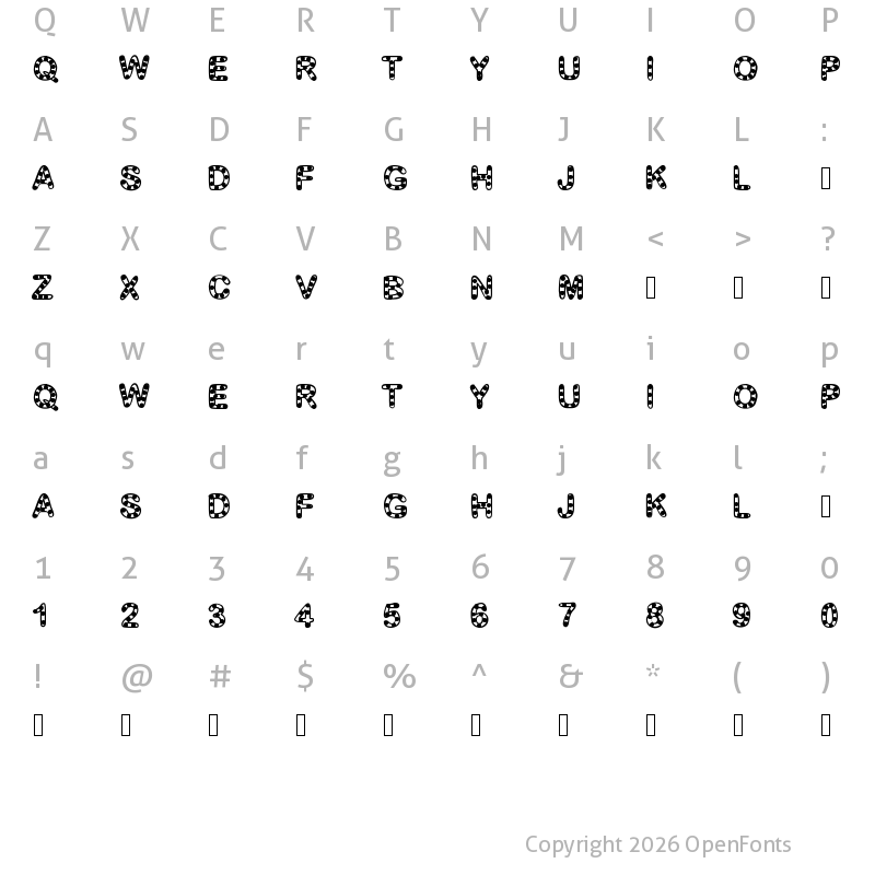 Character Map of GaelleFont12 Medium