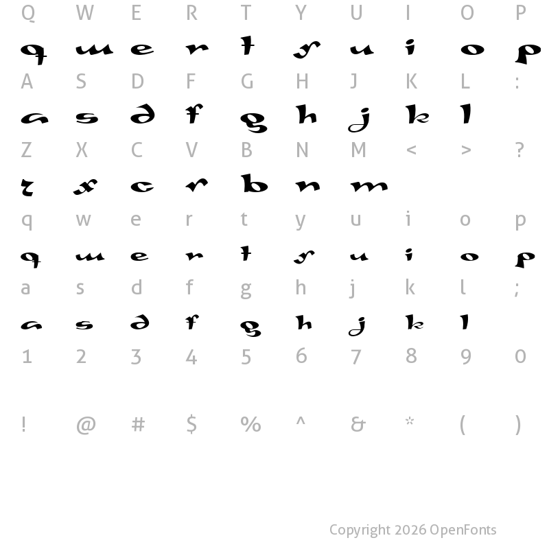 Character Map of Gaivota Regular