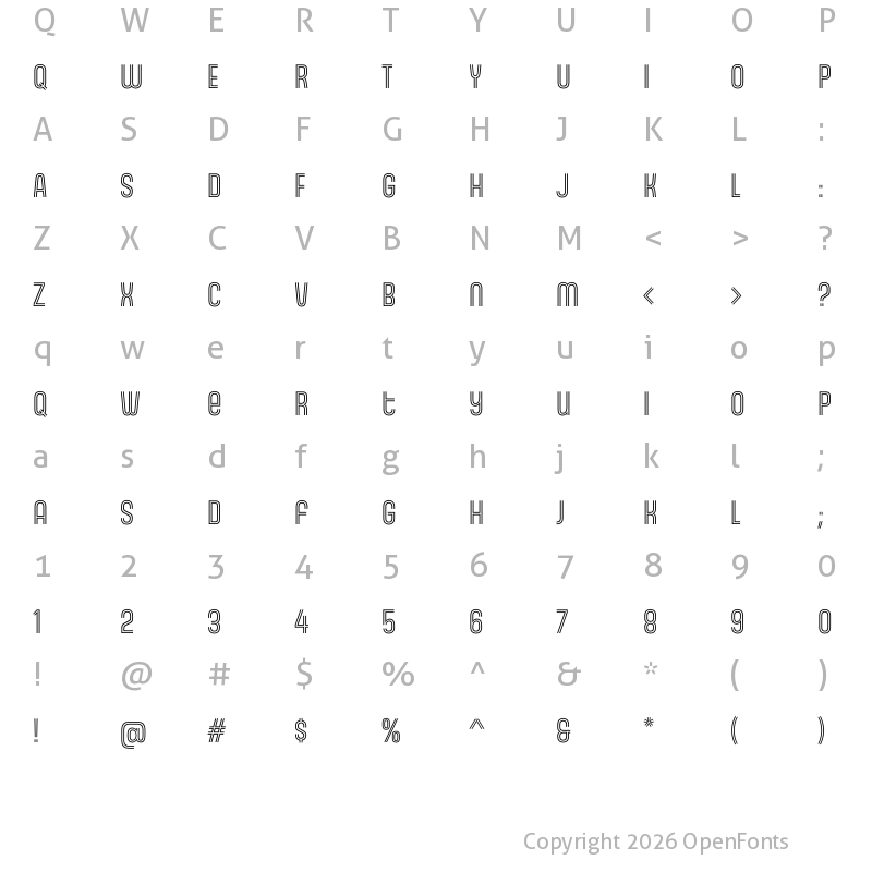 Character Map of Gala Biline