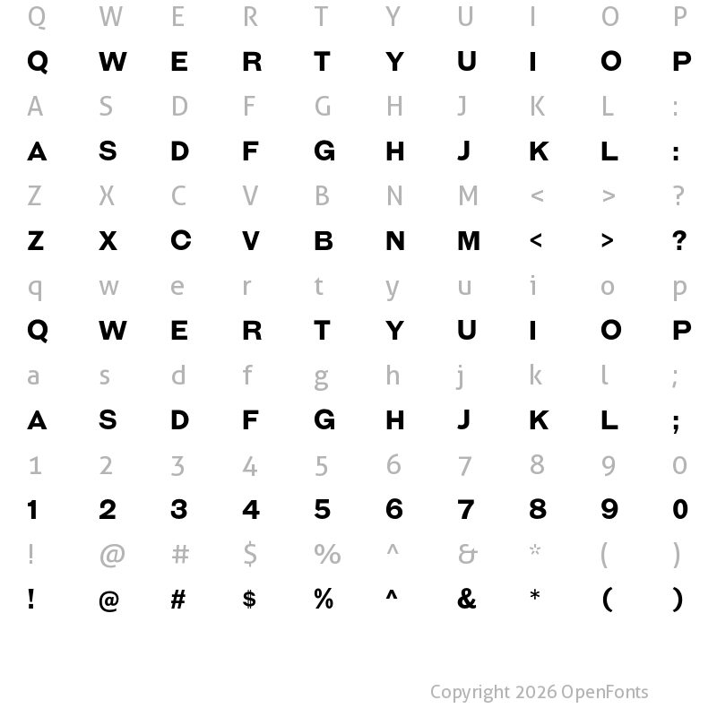 Character Map of Galderglynn Titling Bold
