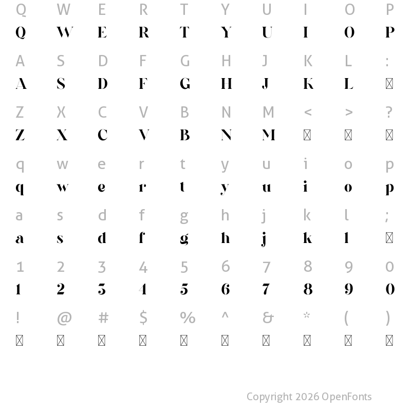 Character Map of Galins Regular