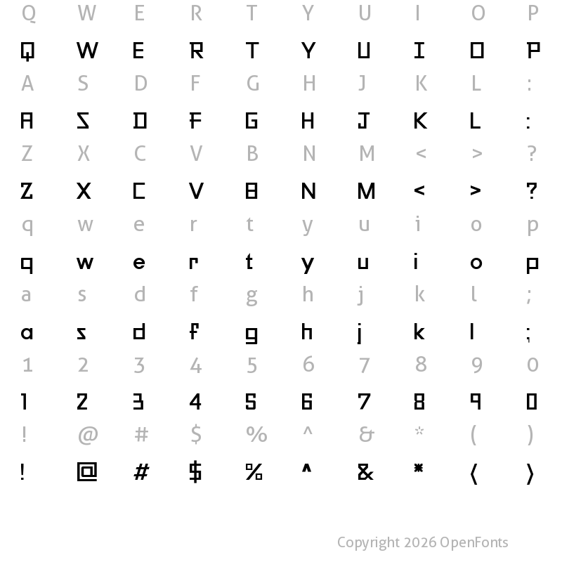 Character Map of Galiver Sans Regular