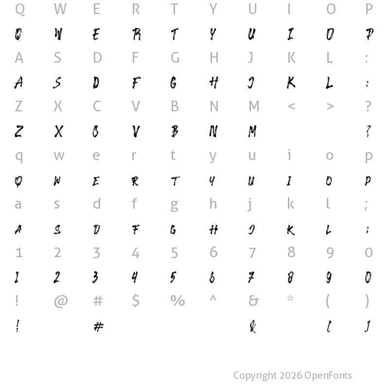 Character Map of Galvanis Regular