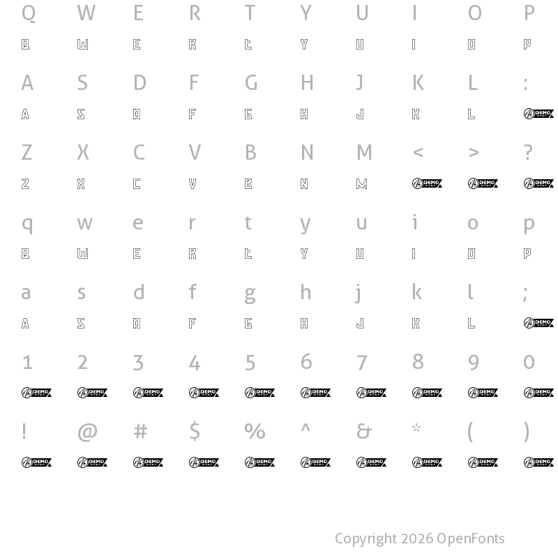 Character Map of Gameking Demo Outline