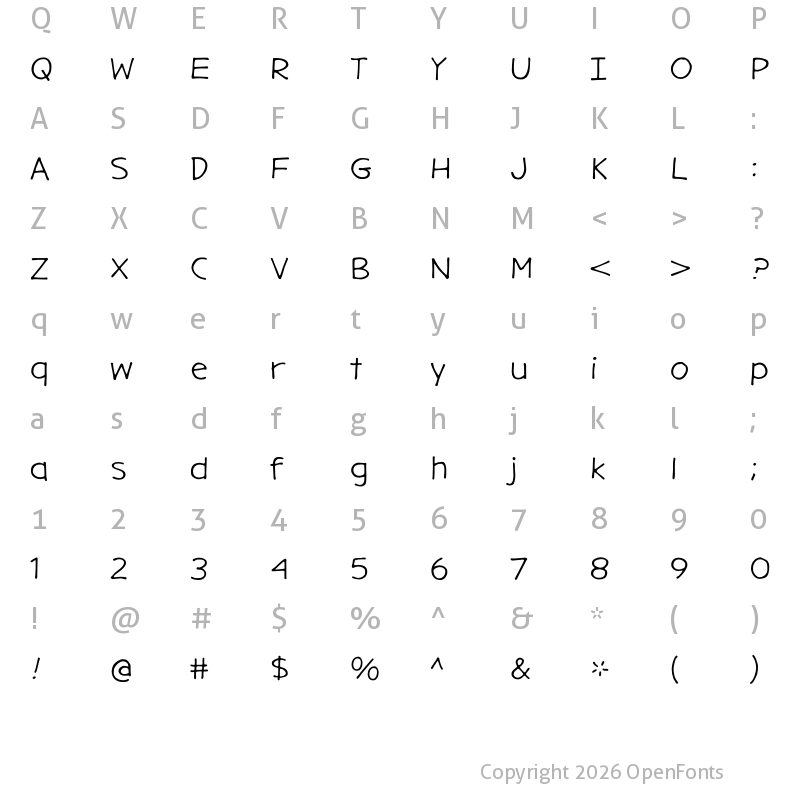 Character Map of Gargle Expanded