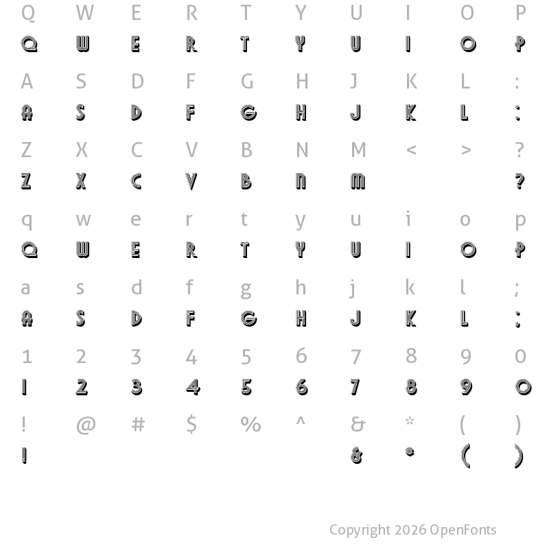 Character Map of Gazelle Regular
