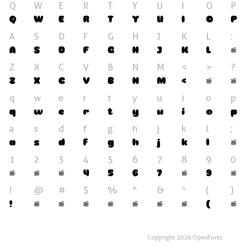 Character Map of Gecan Regular
