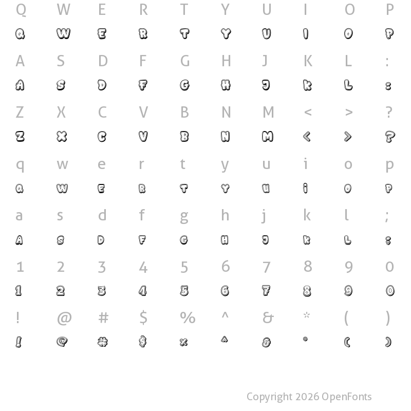 Character Map of GEDEBOOG LINE Regular