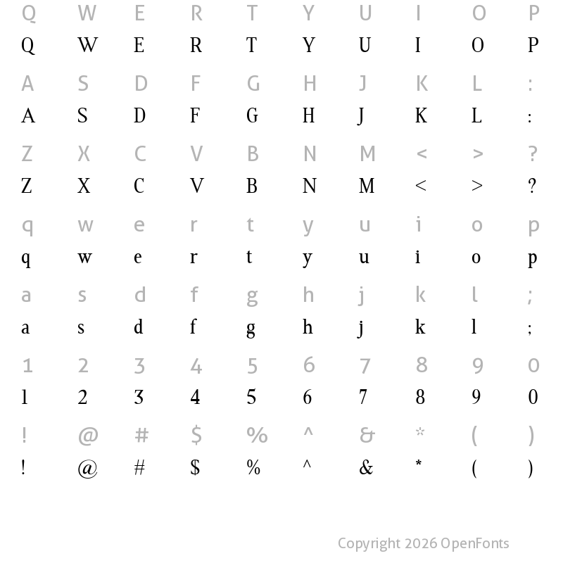 Character Map of Geffroy Eleonora Regular