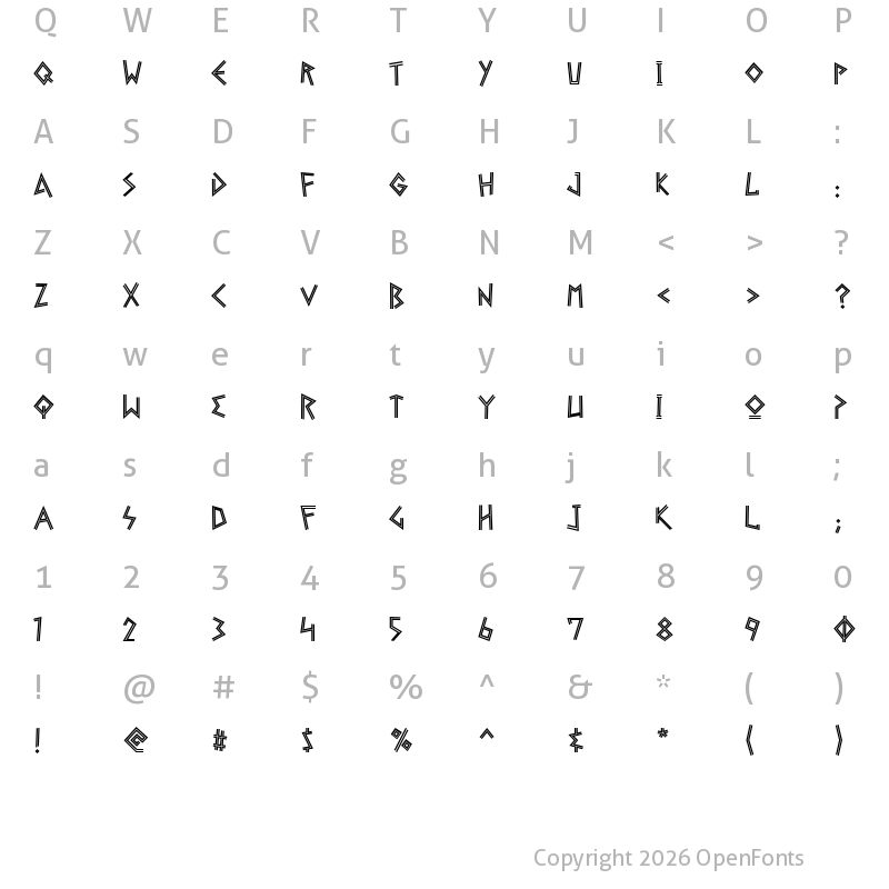 Character Map of Gelio Greek Diner Regular