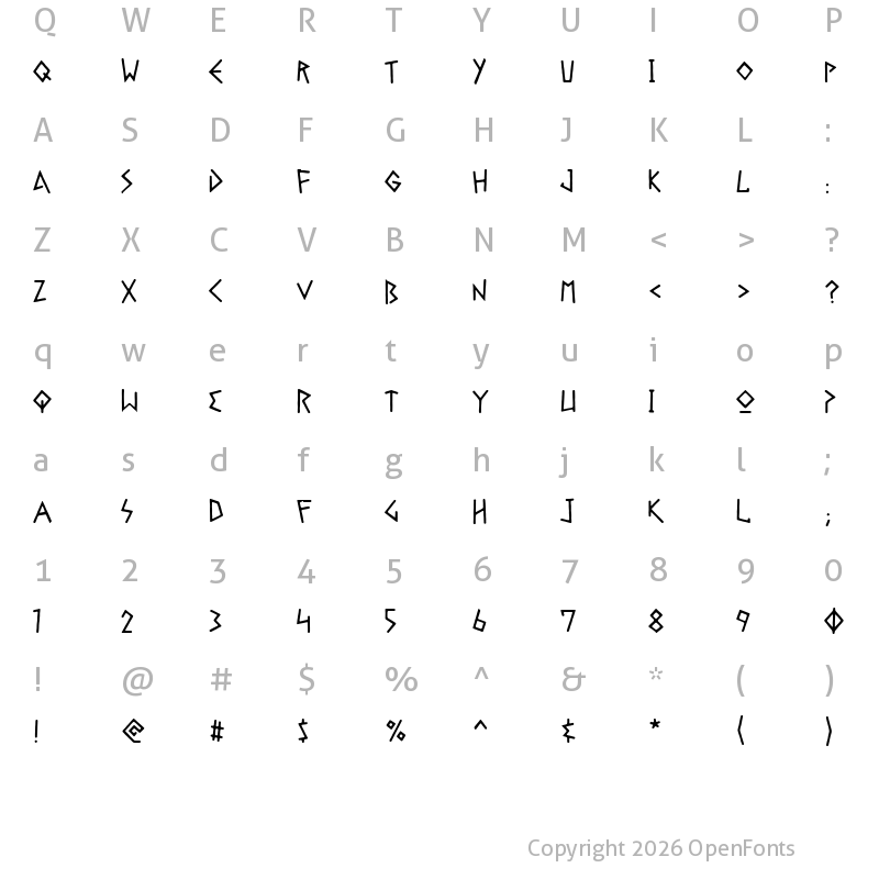 Character Map of Gelio Pasteli Regular