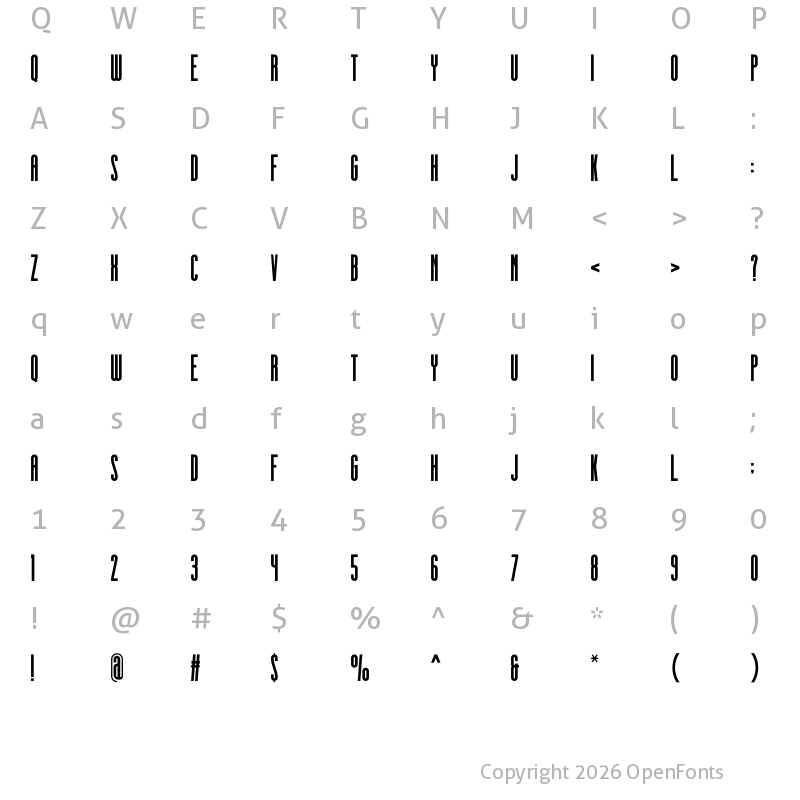 Character Map of gello bold Regular