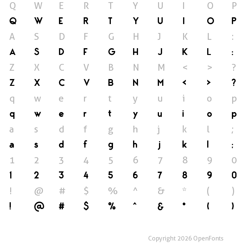 Character Map of George Rounded Bold