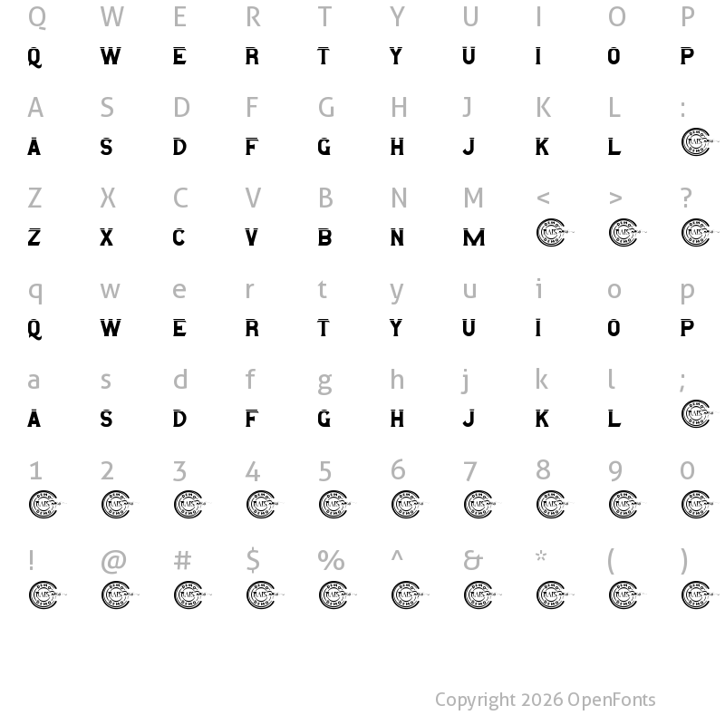 Character Map of George Sean Demo Regular