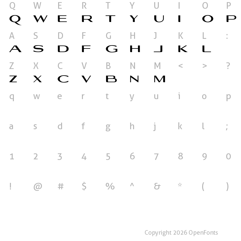 Character Map of Georgiquas Regular