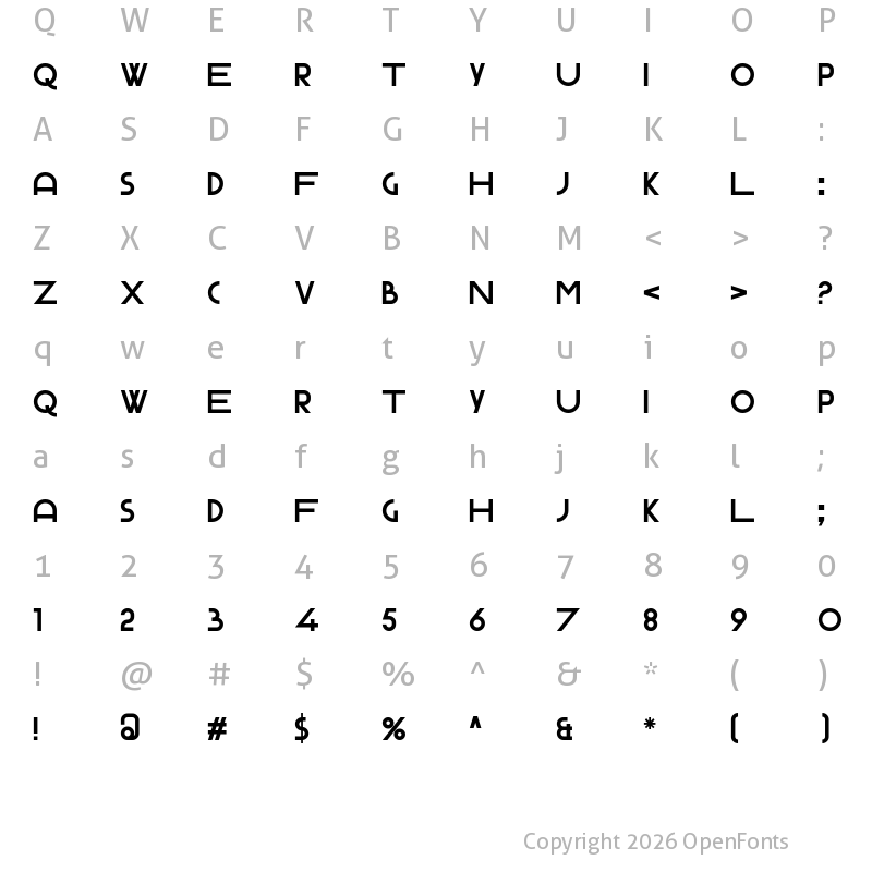 Character Map of Gerhaus Regular