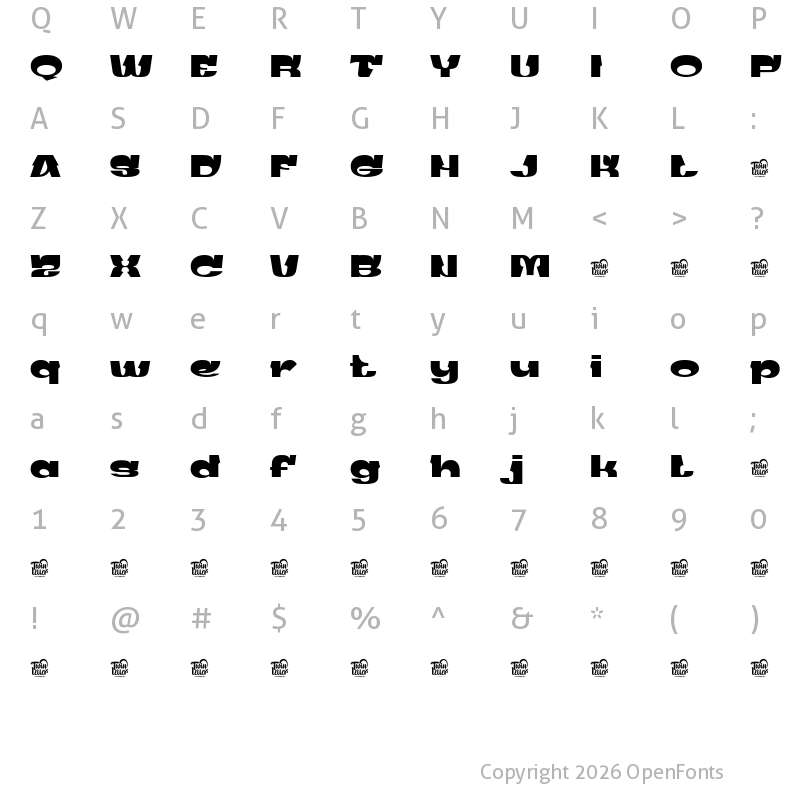 Character Map of Gerig Regular
