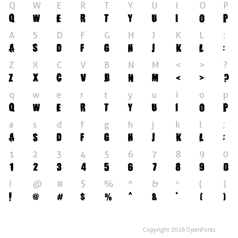 Character Map of Ghost Armor Regular