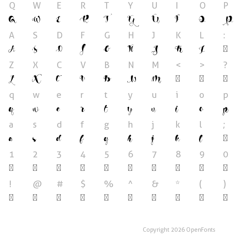 Character Map of Ghost Demo Inline