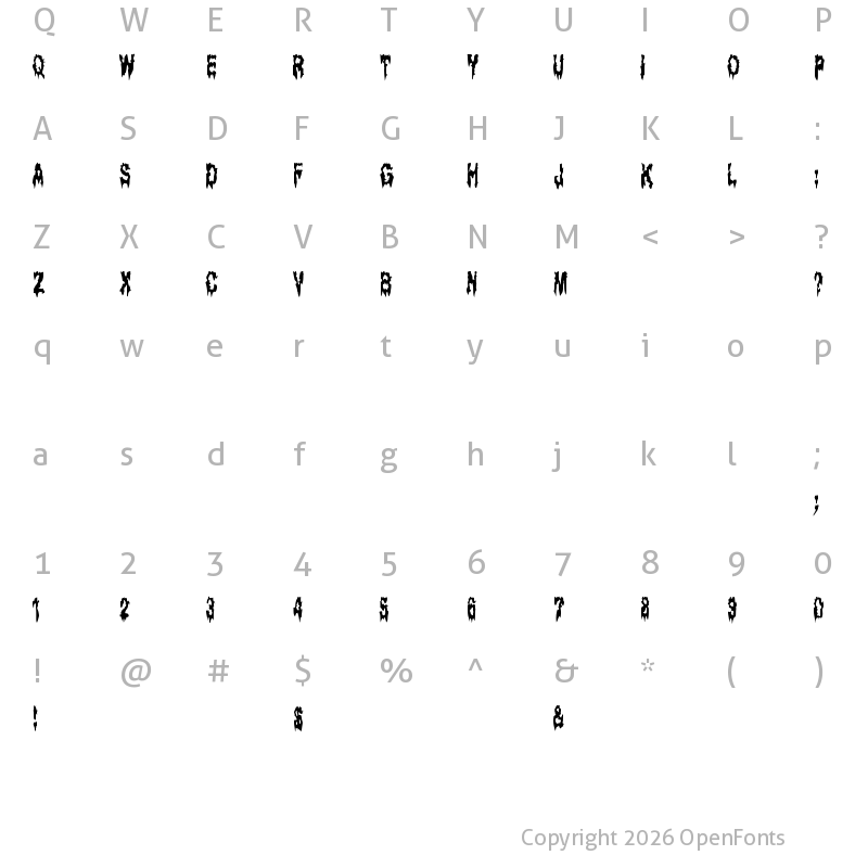 Character Map of GhostBayou Medium