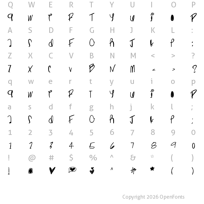 Character Map of Ghostginger Medium