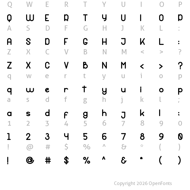 Character Map of Ghyne Regular